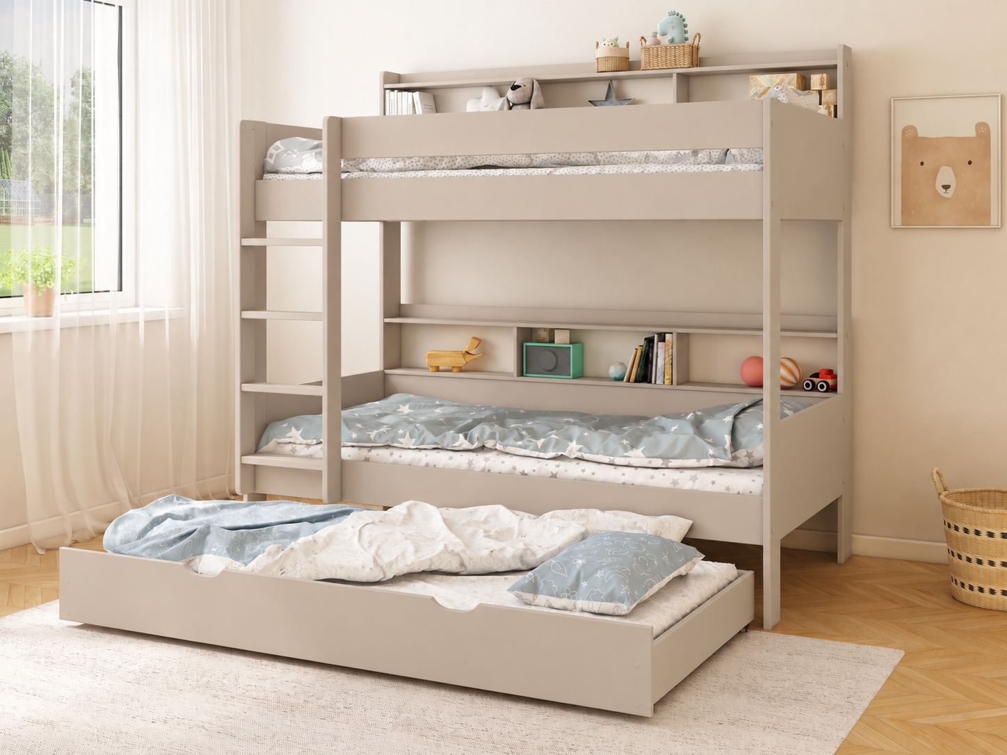 Haven Storage Bunk Bed with trundle beddrawer (3)