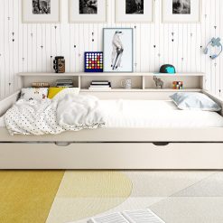 Haven Storage DayBed with trundle bed drawer in Cashmere (2)