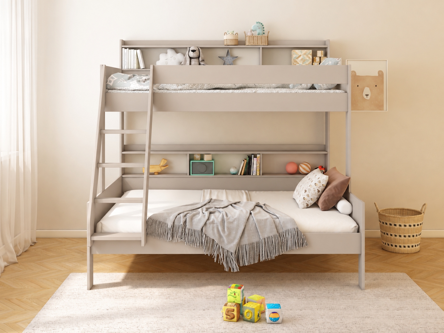 Haven Storage Family Bunk in Cashmere (1)