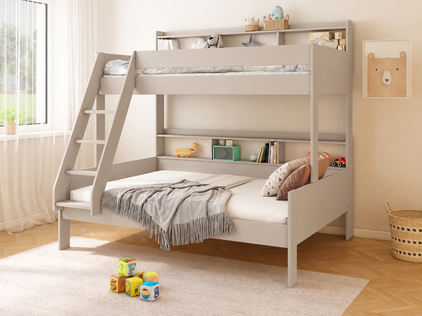 Haven Storage Family Bunk in Cashmere (2)