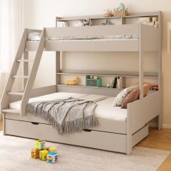 Haven Storage Family Bunk with trundle beddrawer in Cashmere (1)