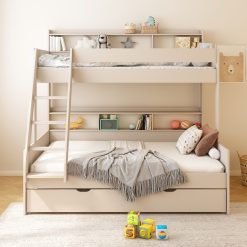 Haven Storage Family Bunk with trundle beddrawer in Cashmere (2)