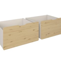 Scandi Toddler Cabin Bed with two storage drawers in Cashmere & Oak (6)