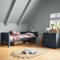 arven junior bed blue side view