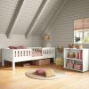 arven junior bed with safety guard rails white side view