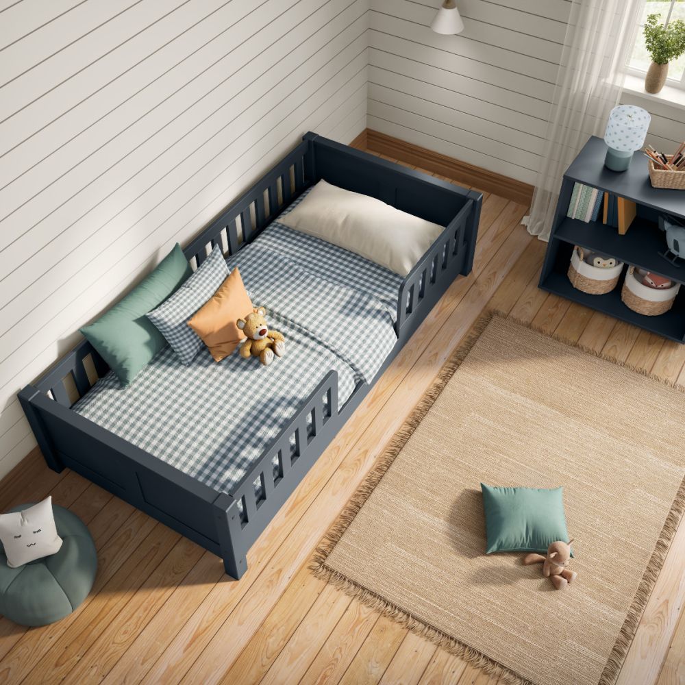 arven junior floor bed blue birds eye