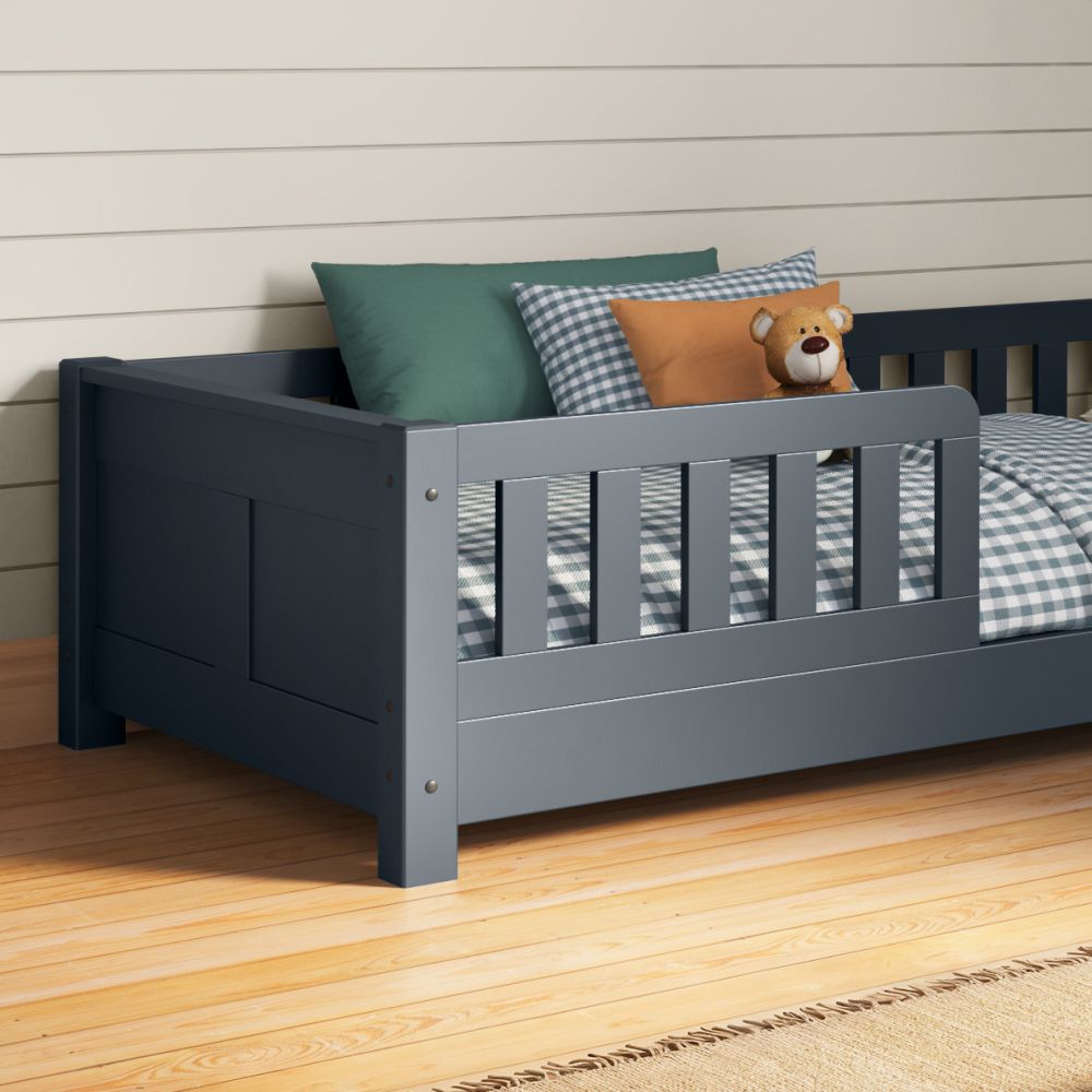 arven junior floor bed blue detailed side view