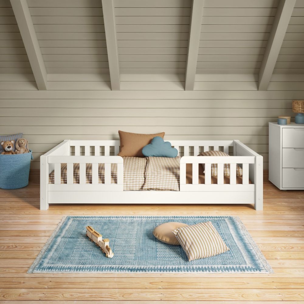 arven junior floor bed white front