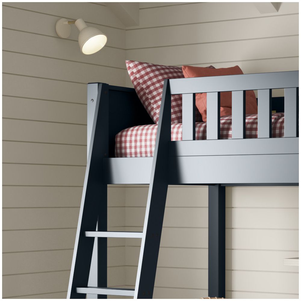 closer side view of the ladder on the blue arven high sleeper