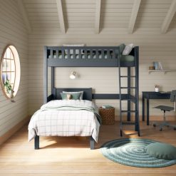 stompa arven blue high sleeper with single bed front