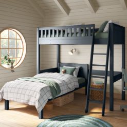 stompa arven blue high sleeper with single bed zoomed