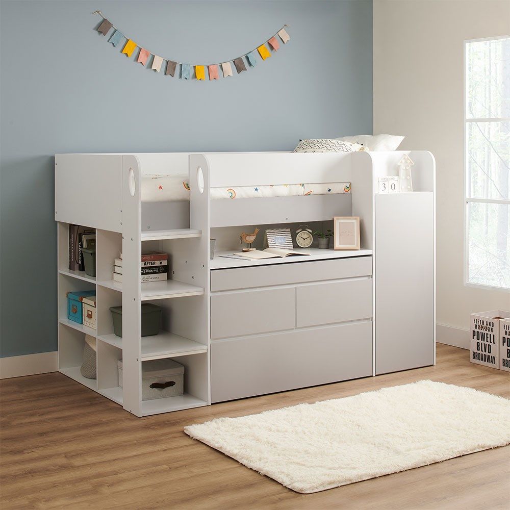 bailey mid sleeper with storage wardrobe desk cuckooland