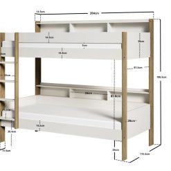 bodie white bunk bed 438