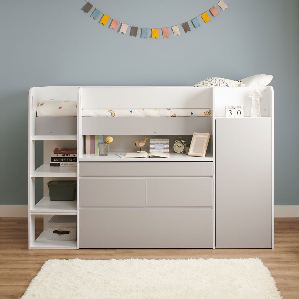 cuckooland bailey storage bed with pull out desk