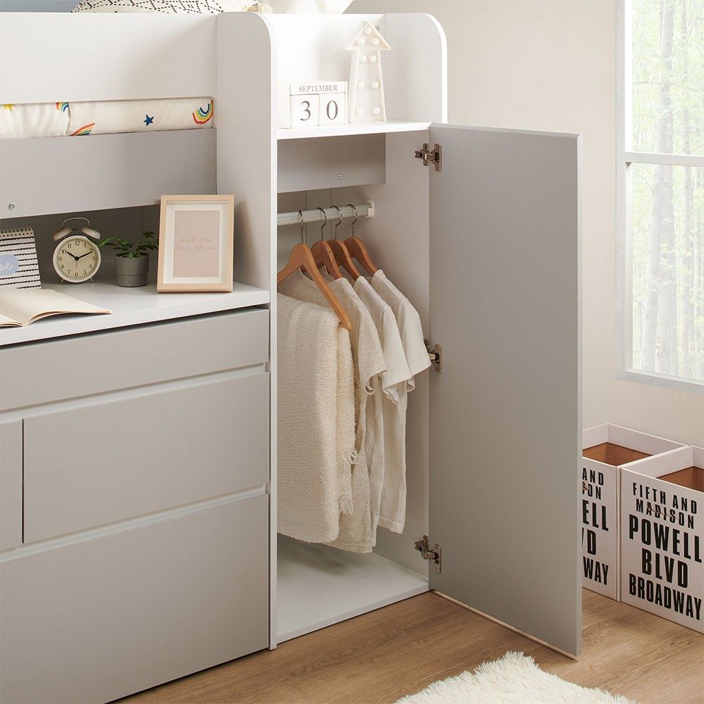 cuckooland kids cabin bed with wardrobe