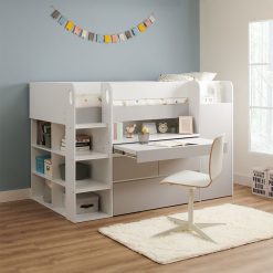 kids cabin bed with storage desk wardrobe desk cuckooland