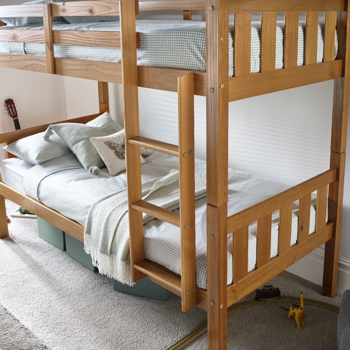3 wood bunk steps detail with storage