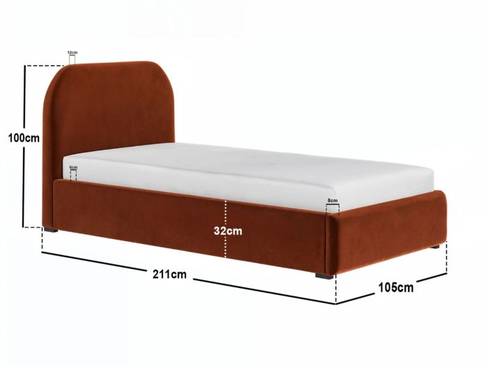 alba ottoma single bed 293