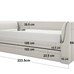 max cream sofa bed 1252